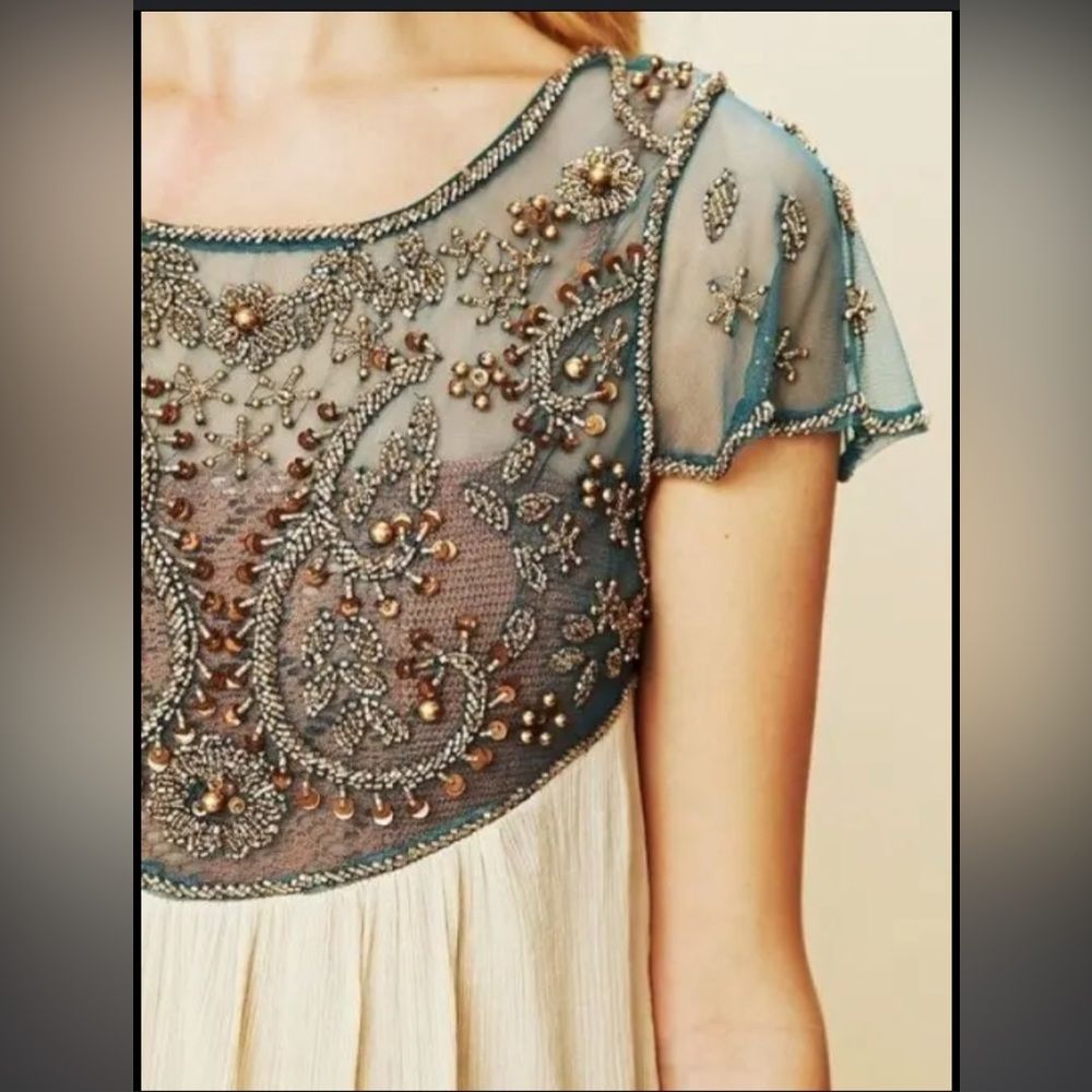 NWOT Free People embellished Pams tunic dress xs